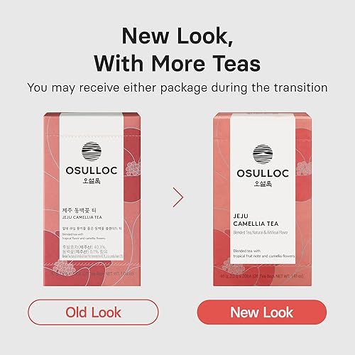 Miniatura 2 de OSULLOC Té de flores de camelia (sabores afrutados tropicales), mezcla de té de frutas, bolsitas de té premium de la isla de Jeju, 20 unidades