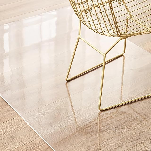 Clear Chair Mat for Hard Floors PVC Desks Scratch Proof Mat Floor Protector Mat for Office Home Kitchen