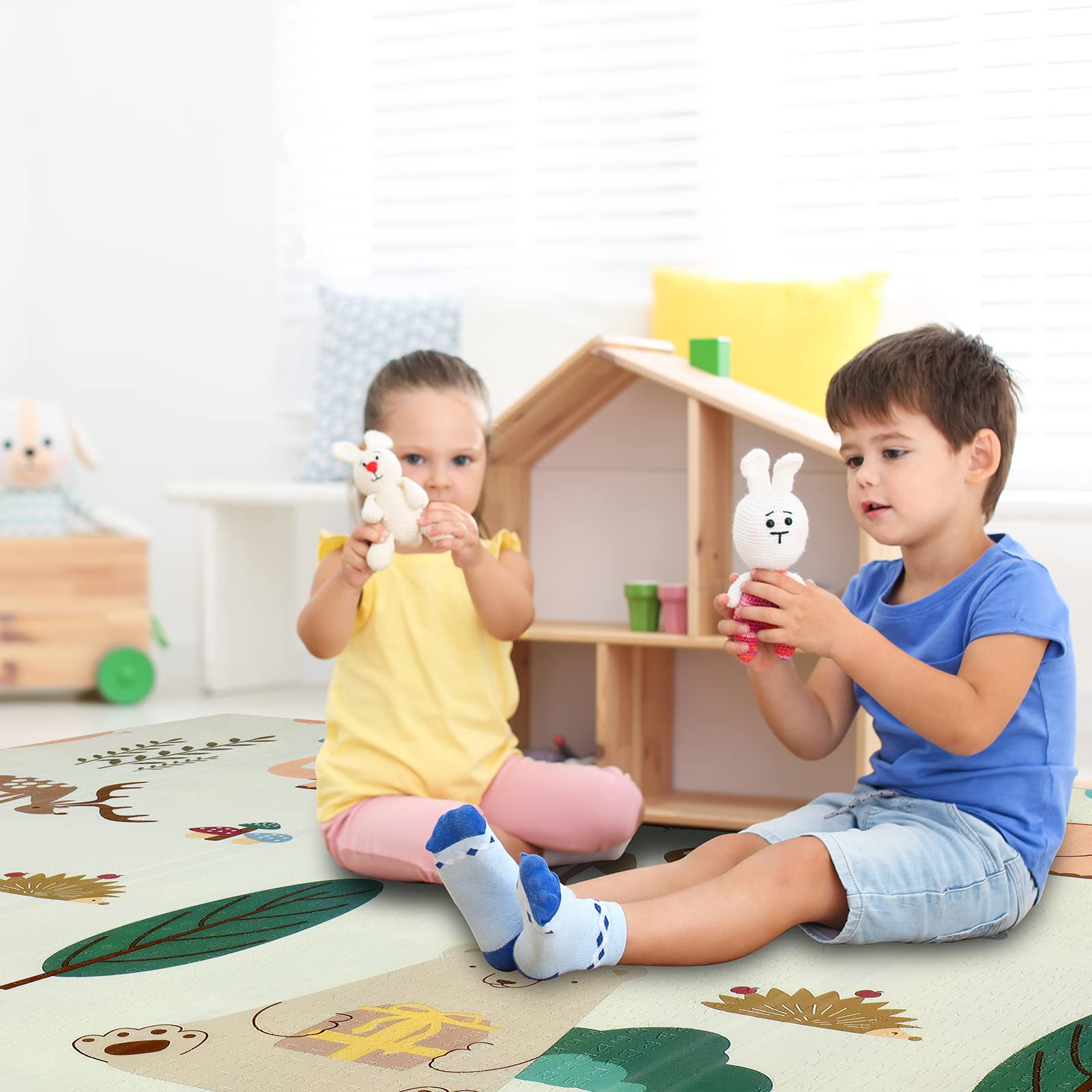 CCLIFE Tappeto Bambini Tappeto gioco bambini Tappeto per bambini Tappeto xpe Pieghevole 196×176×1cm