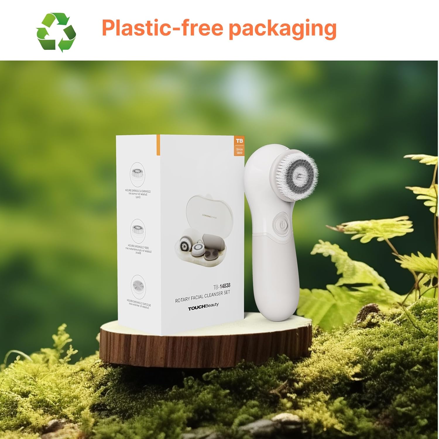 Face Scrubber with 3 Brush Heads & 2 Speeds - Deep Cleaning, Exfoliating, and Massaging for All Skin Types - Facial Cleansing Brush Includes Silicone Head, Travel Case & Free-Plastic Packaging - Image 8