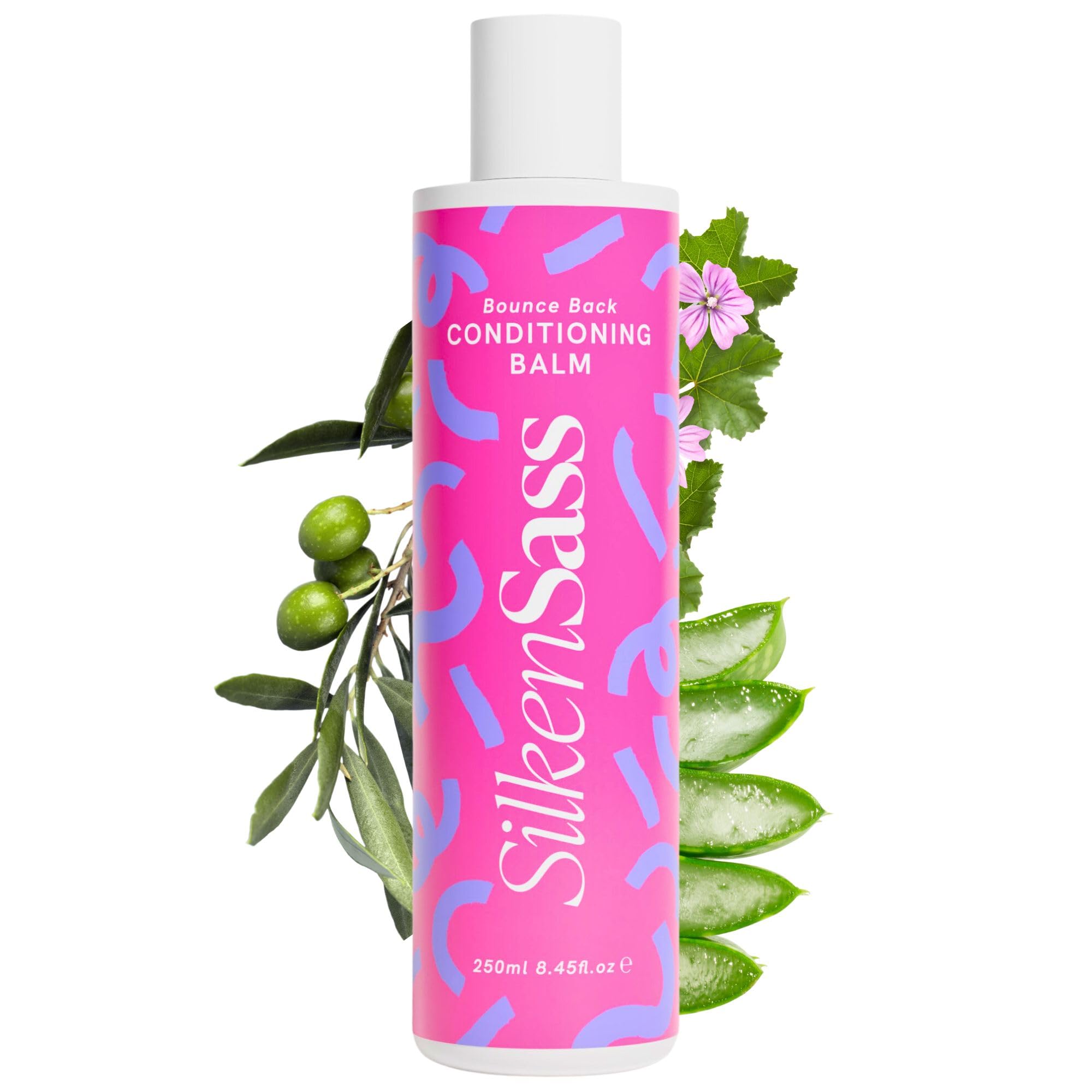 Silken Sass Strengthening Conditioner for Women, Bounce Back Lightweight, Silicone-Free Hydrating Conditioner