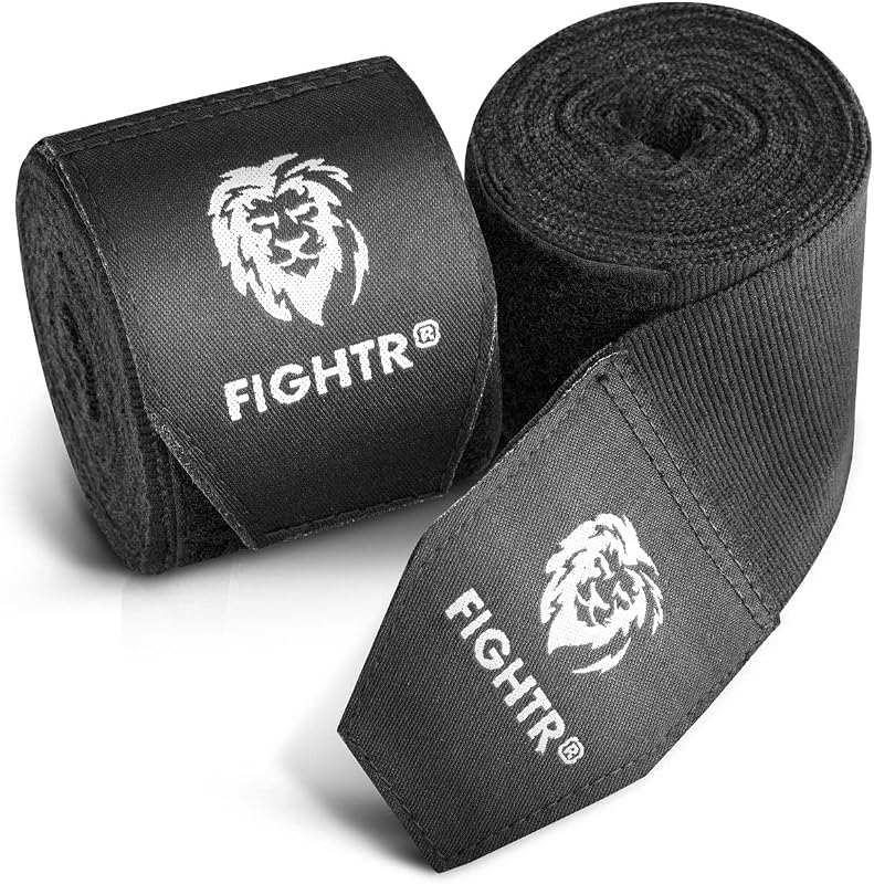 Vendas de boxeo FIGHTR® Vendas semielásticas de 160 pulgadas con presilla para el pulgar para boxeo, MMA, Muay Thai y artes marciales