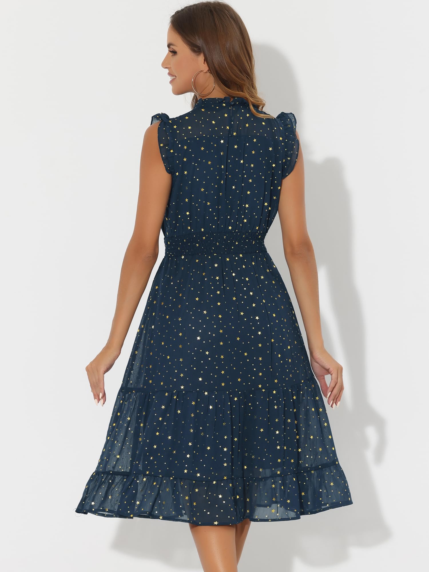Allegra K Star Party Dress Trapecio o Corte en A Mujer