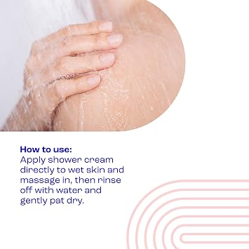 E45 Emollient Shower Cream for Very Dry, Sensitive and Itchy Skin, Cleanses, Moisturizes, and Soothes Skin, No Parabens or Sulfates, Fragrance-Free, Dermatologically Tested, 6.8 fl oz (200ml)
