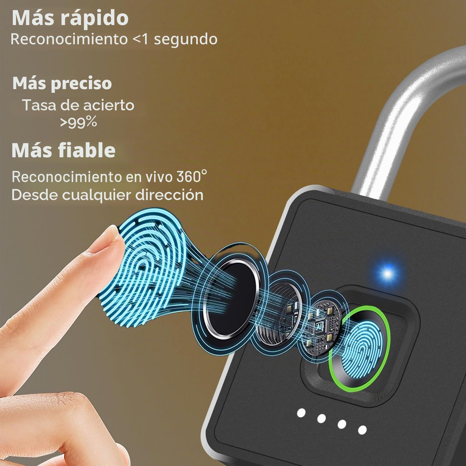 Candado de combinación eLinkSmart para gimnasio con botón pulsador de 9 dígitos, contraseña de huellas dactilares, aplicación, desbloqueo de llave, biométrico, seguridad biométrica, candado de metal