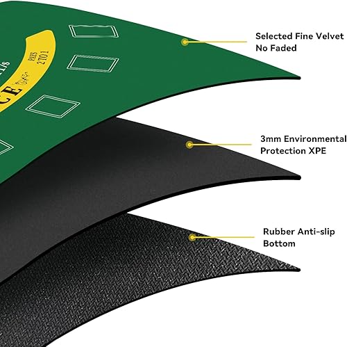Miniatura 23 de YUZPKRSI Tapete de mesa portátil profesional de 70 x 35 pulgadas con bolsa de transporte, cubierta de mesa de goma antideslizante