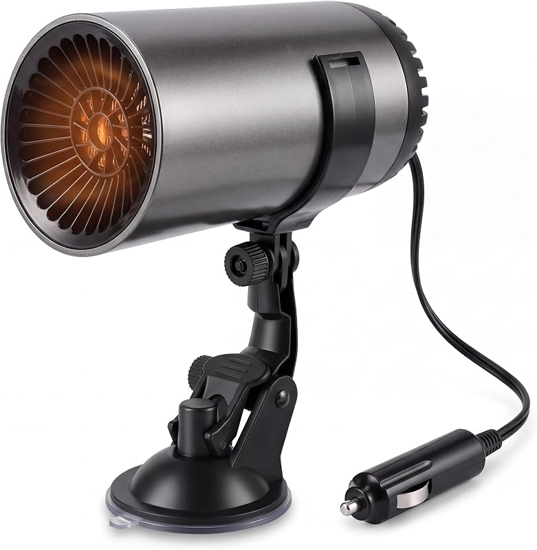 Aquecedor e Ventilador Automotivo Jeanoko 12 V 2 em 1 com Base Giratória – 1 unidade