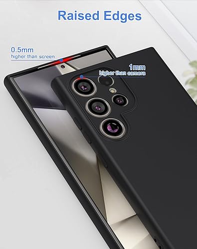 Miniatura 2 de Foluu Funda de silicona para Galaxy S24 Ultra, funda protectora de goma de gel líquido con forro de microfibra suave, carcasa rígida delgada y a