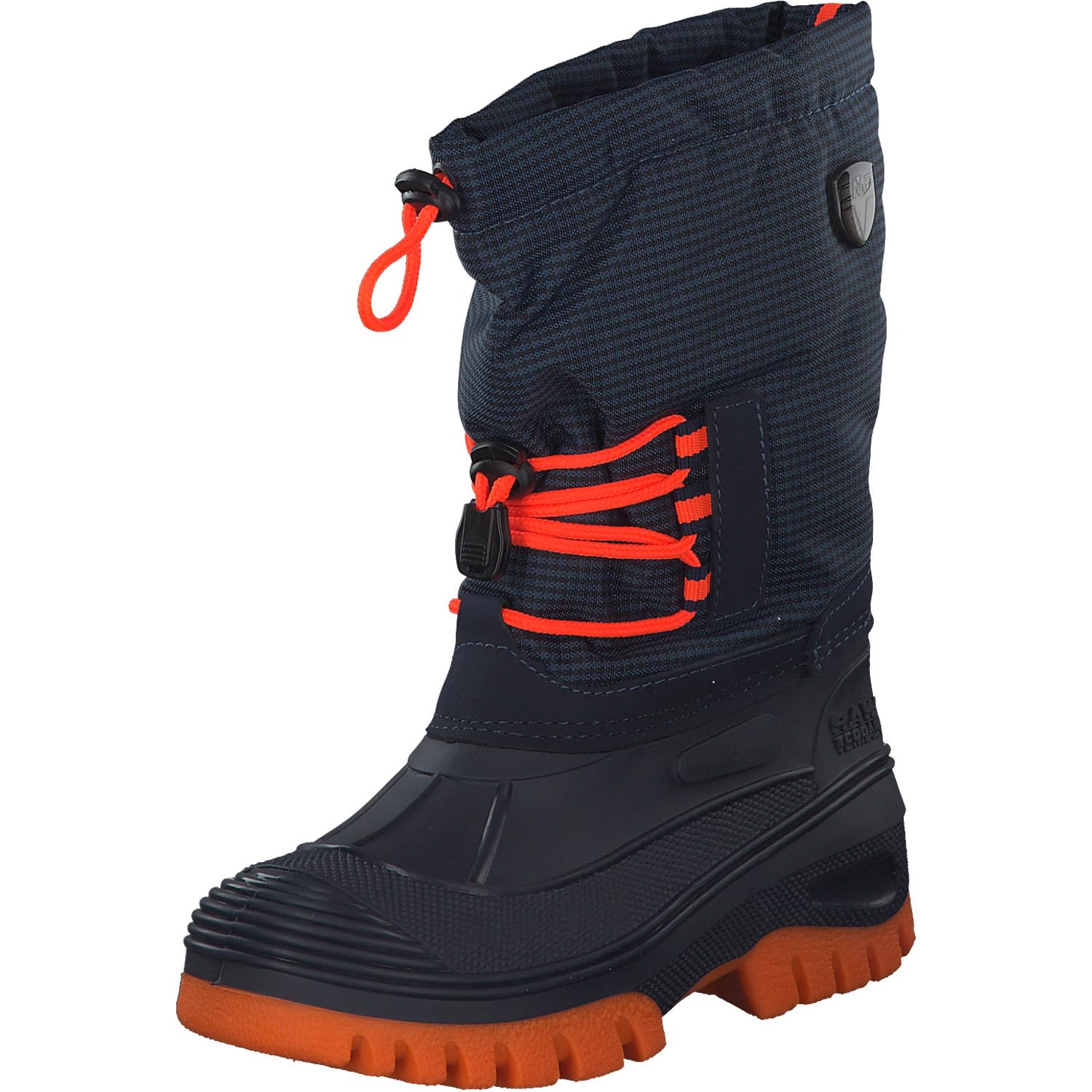 CMP Unisex Children's Ahto Wp Snow Boots, Trekking and Hiking Shoes, B Blue Orange Fluo, 9 UK