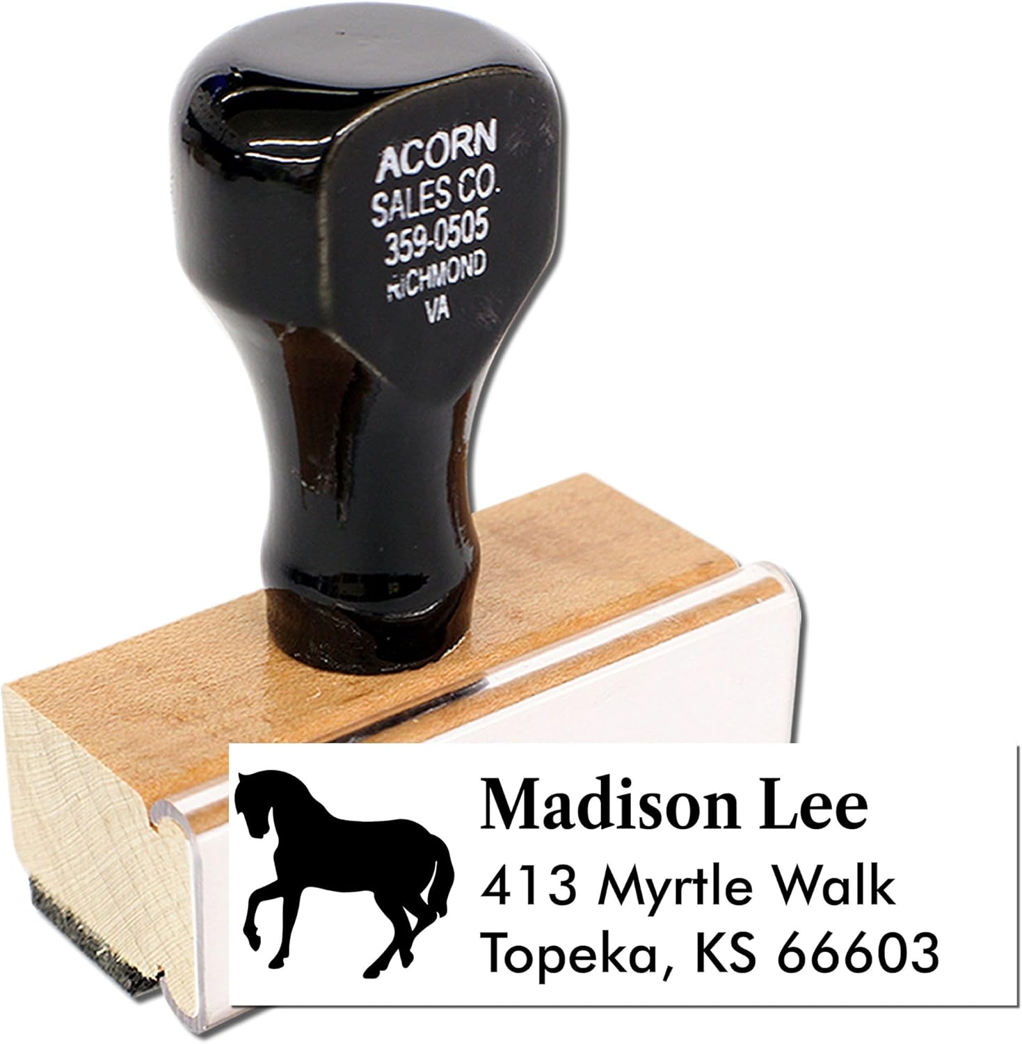 Customized Name and Address Stamp - Noble Spirit Equestrian Stamp, Ideal for Horse Trainers - Personalized, Durable - Perfect for Equestrian Enthusiasts and Professionals