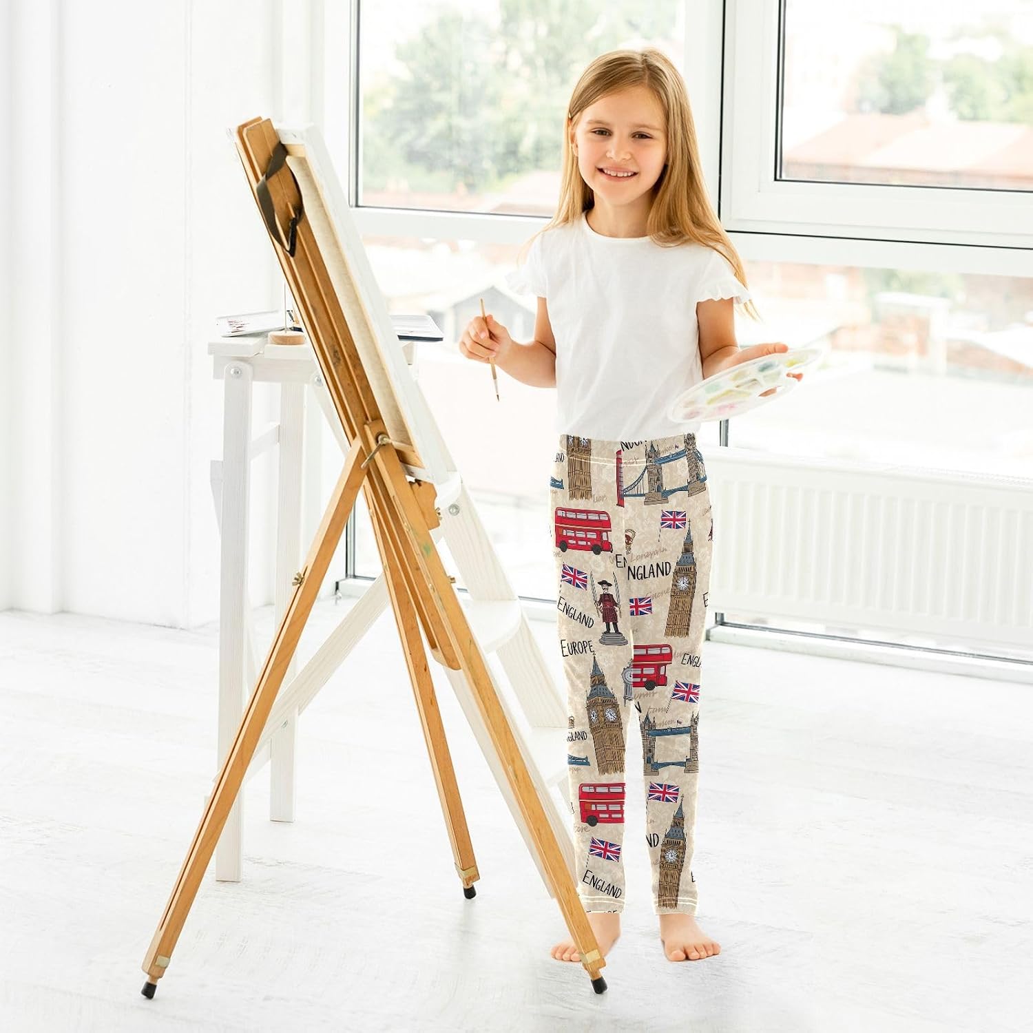 GAIREG Girls Activewear Leggings London England Scenery