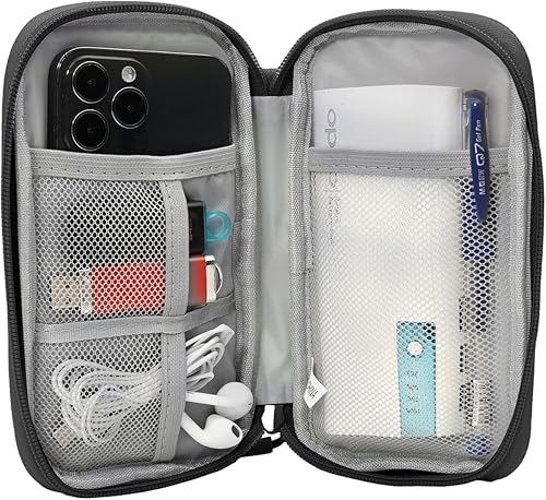 Miniatura 6 de Funda organizadora electrónica, bolsa organizadora de cables de viaje, funda de transporte para accesorios electrónicos, resistente al agua, bolsa