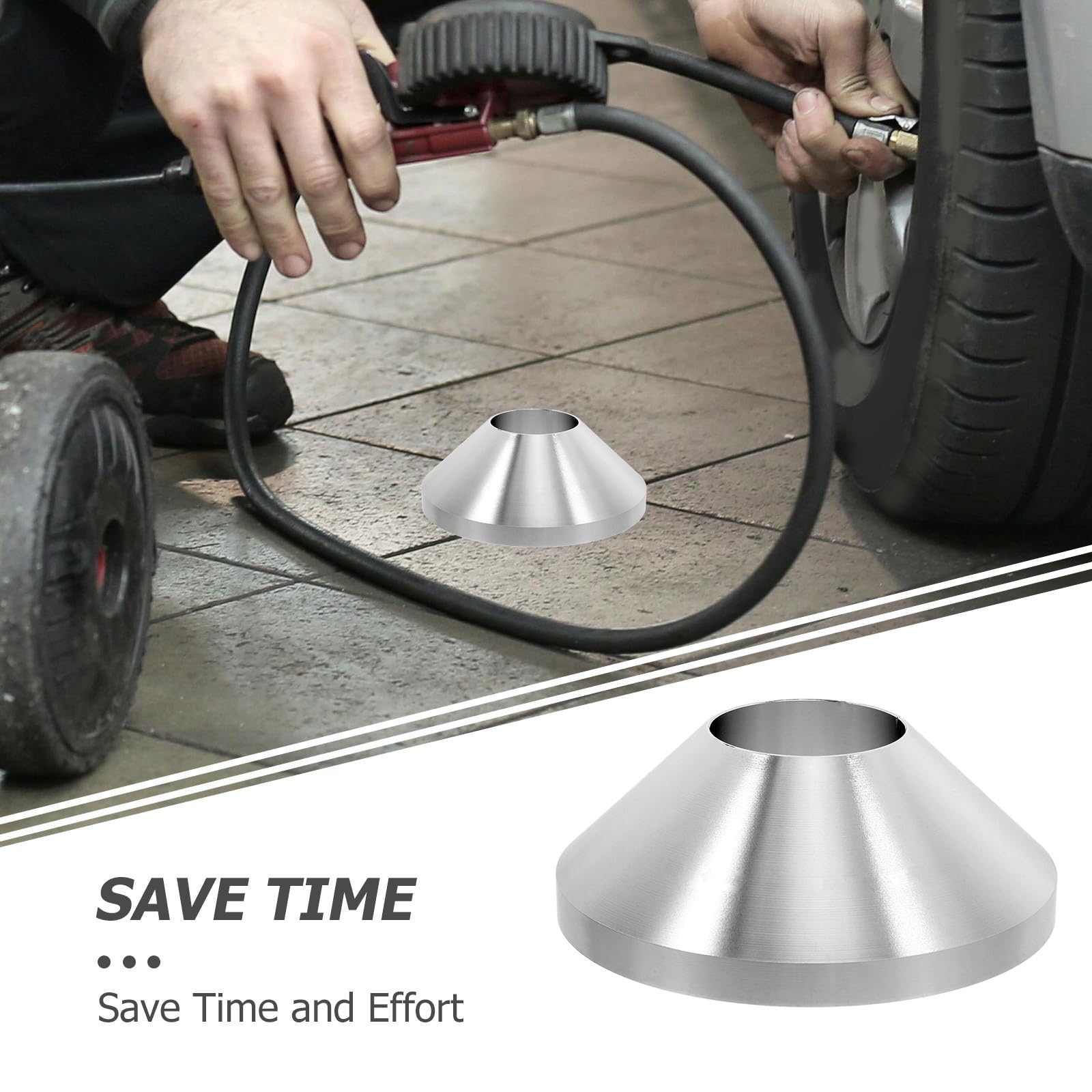 Alipis Cono Apertura 4,4cm per Pneumatici Manuale di Centraggio Strumento Preciso e Versatile in Lega di Alluminio per Cambio Gomme Auto e Moto, per Kit Attrezzi Meccanici