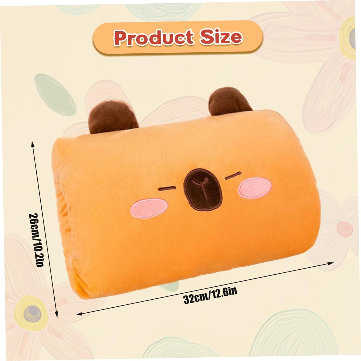 Hand Warmer - Kids Cartoon Pouch Non-Electric Nap Pillow Orange