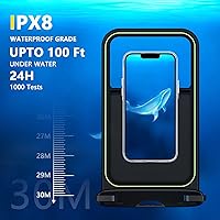 Vista 3 de Temdan 2 bolsas flotantes impermeables para teléfono, [hasta 10 pulgadas grandes] universal IPX8 impermeable para teléfono celular con cordón