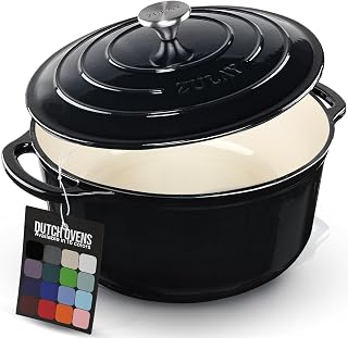 Zulay Enameled Cast Iron Dutch Oven