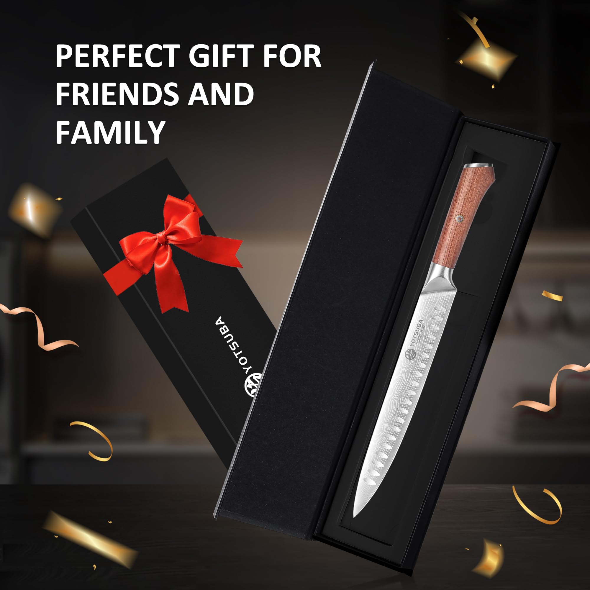 YOTSUBA 10 Inch Japanese Style Premium Natural Rosewood Carving Knife — Amazon image 7