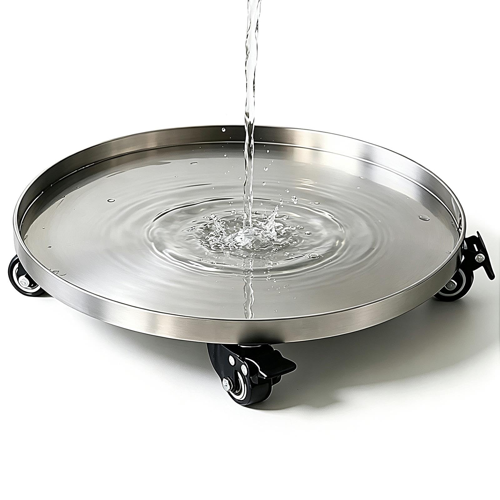 Vaschetta Condensa Condizionatore Universale in Acciaio Inox 304 con Ruote