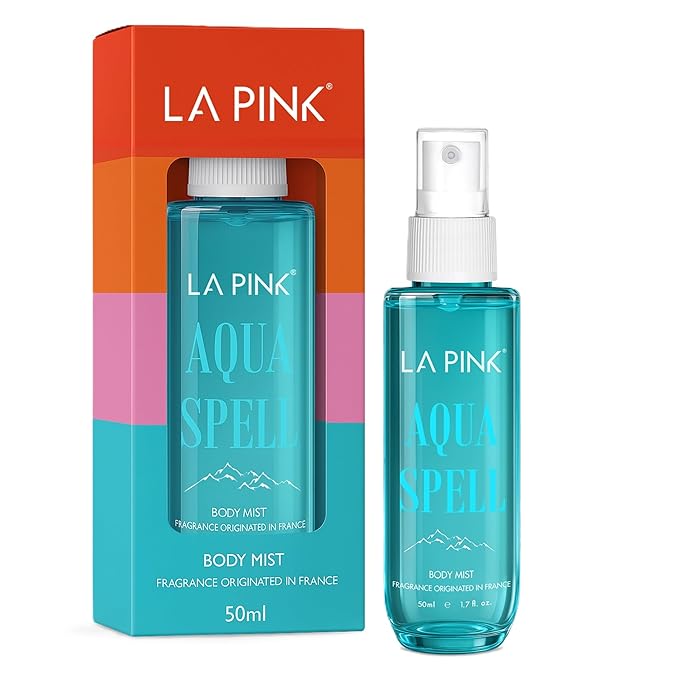 La Pink Aqua Spell Body Mist for Women | French-Inspired Fragrance Long Lasting Perfume Body Mist Spray for Women with Citrus & Musk Notes | 50ml