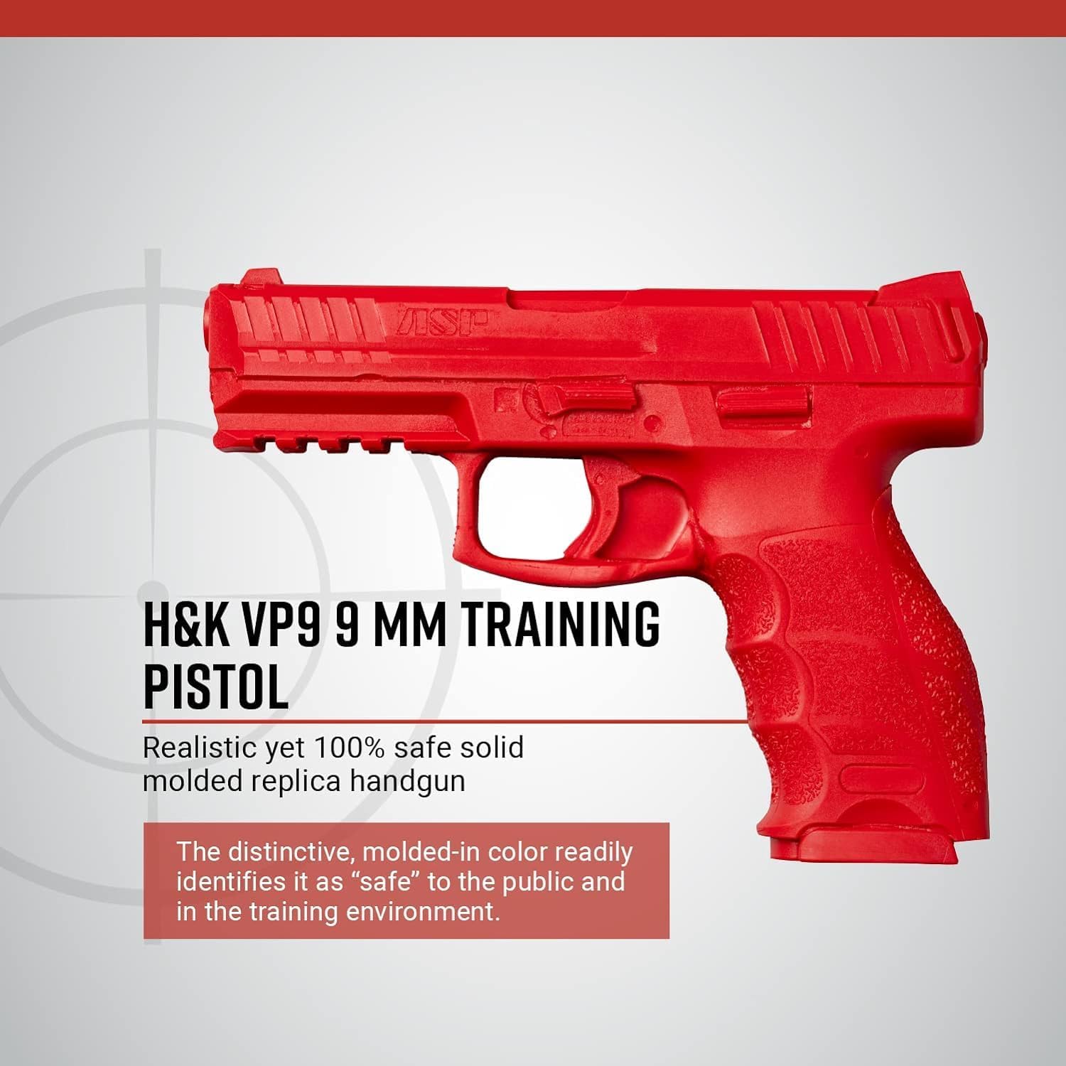 ASP Red Gun, Realistic Safe Training Replica Handgun, Non-Firing Law Enforcement Training Gun, Red