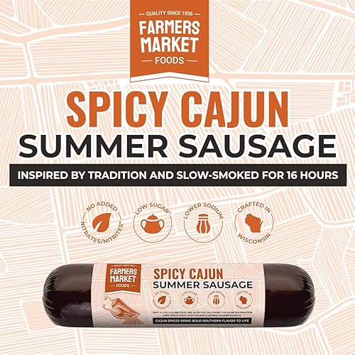 Vista 8 de The Spicy Beef - Paquete de mochileros 1 salchicha de verano de pimiento picante de Usinger, 1 mercado de agricultores Wisconsin queso cheddar
