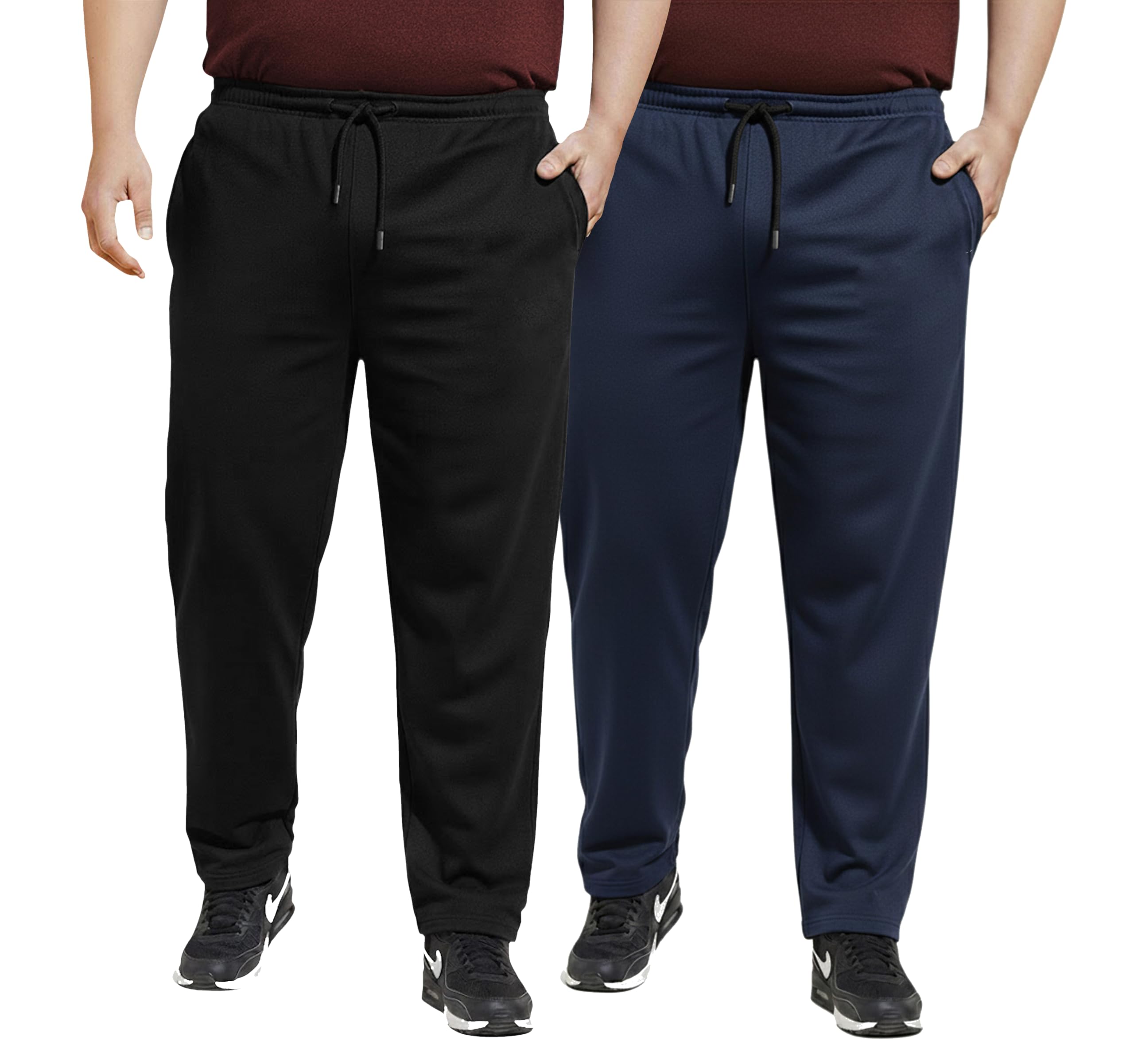West Gate Clothing Plus Size Men's Regular Fit Trackpants | Mens Track Pants | Men's Track Pant Combo Pack 2 | Solid | 2XL,3XL,4XL,5XL,6XL,7XL,8XL-picture-11