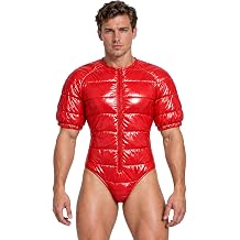 Men Ski Winter Puffer Bodysuit Waterproof Puffer Leotard