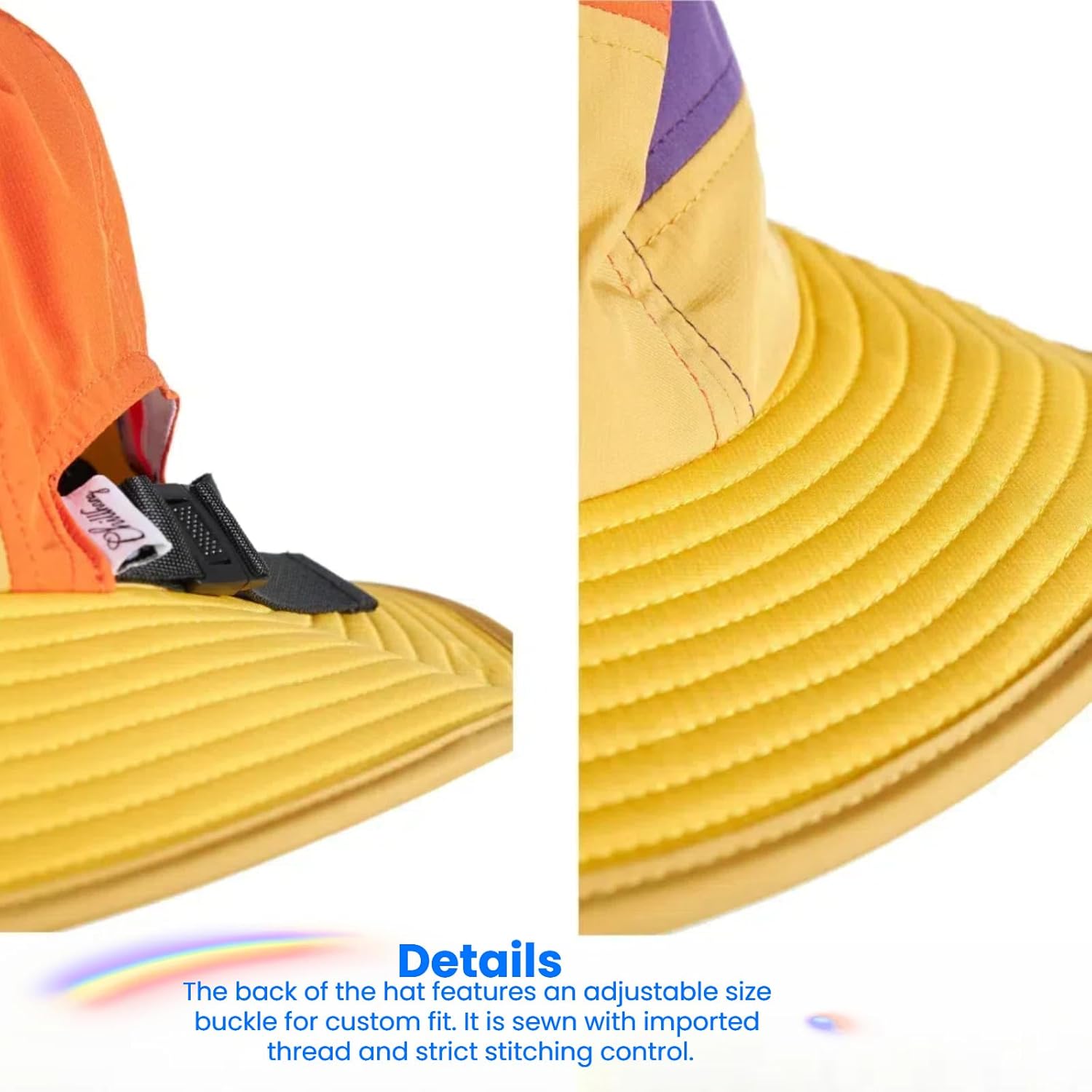 Color-Blocked Fisherman Style Sun Hat for Outdoor Camping, Surfing & Vacations - Wide Brim, UV Protective, Anti-Slip - Image 3