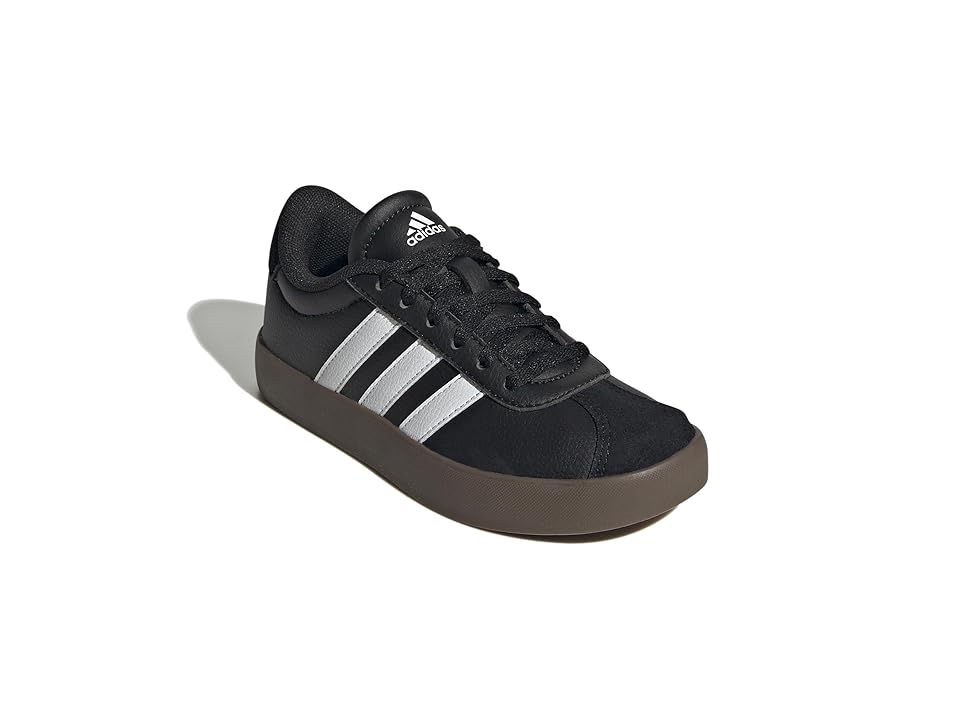 adidas Kids VL Court 3.0 (Little Kid/Big Kid) (Black/White/Gum) Kid's Shoes INTERNATIONAL SHIPPING