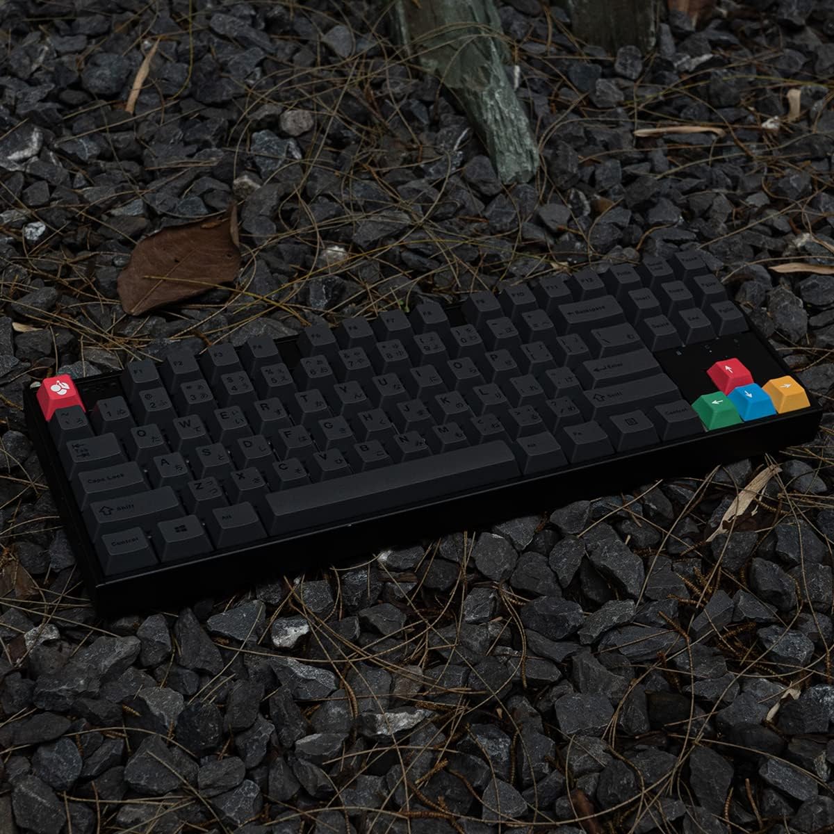 mintcaps PBT Gray Japanese Keycaps Cherry Profile Retro Dye-Sub Keycaps Set 130 Keys Custom Keyboard Key caps for 60% 65% 70% 75% Cherry Gateron MX Switches Mechanical Keyboards