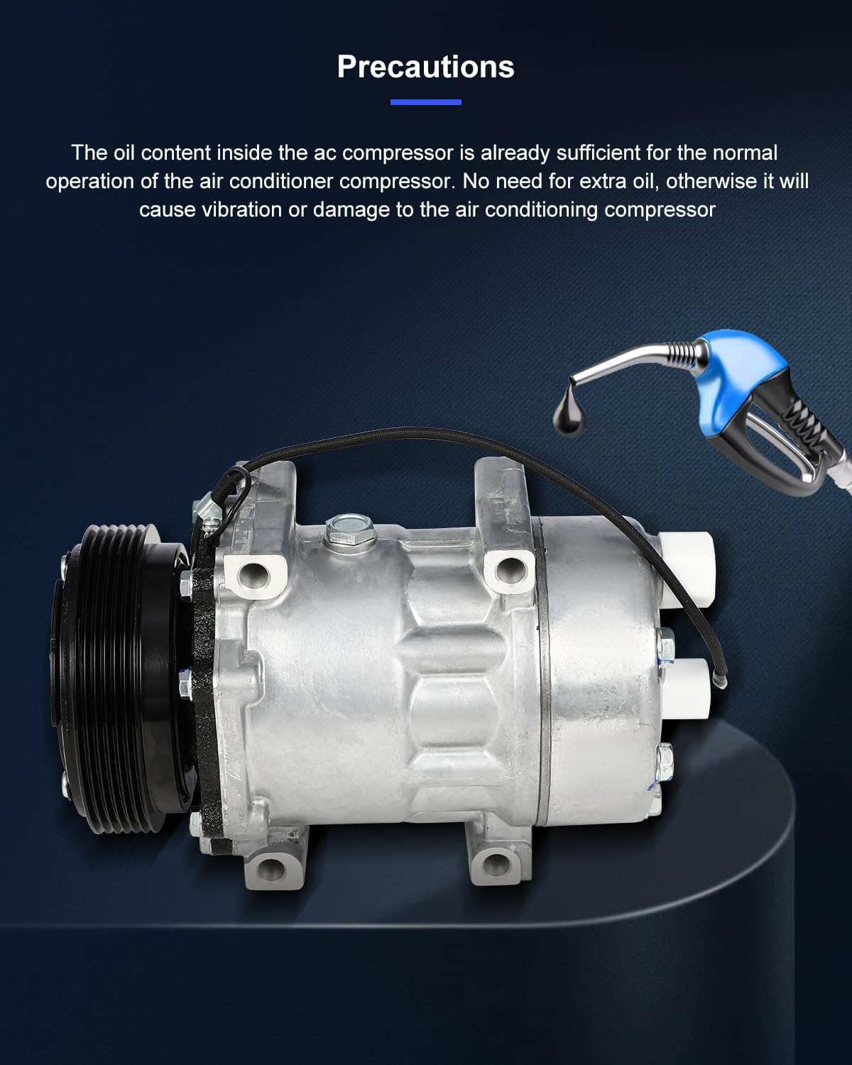 ECCPP AC Compressor Fast Cooling 1994-1996 for Jeep for Cherokee L4 2.5L 1987-1994 1995 Fit for Jeep Wrangler 2.5L Air Conditioning Compressor