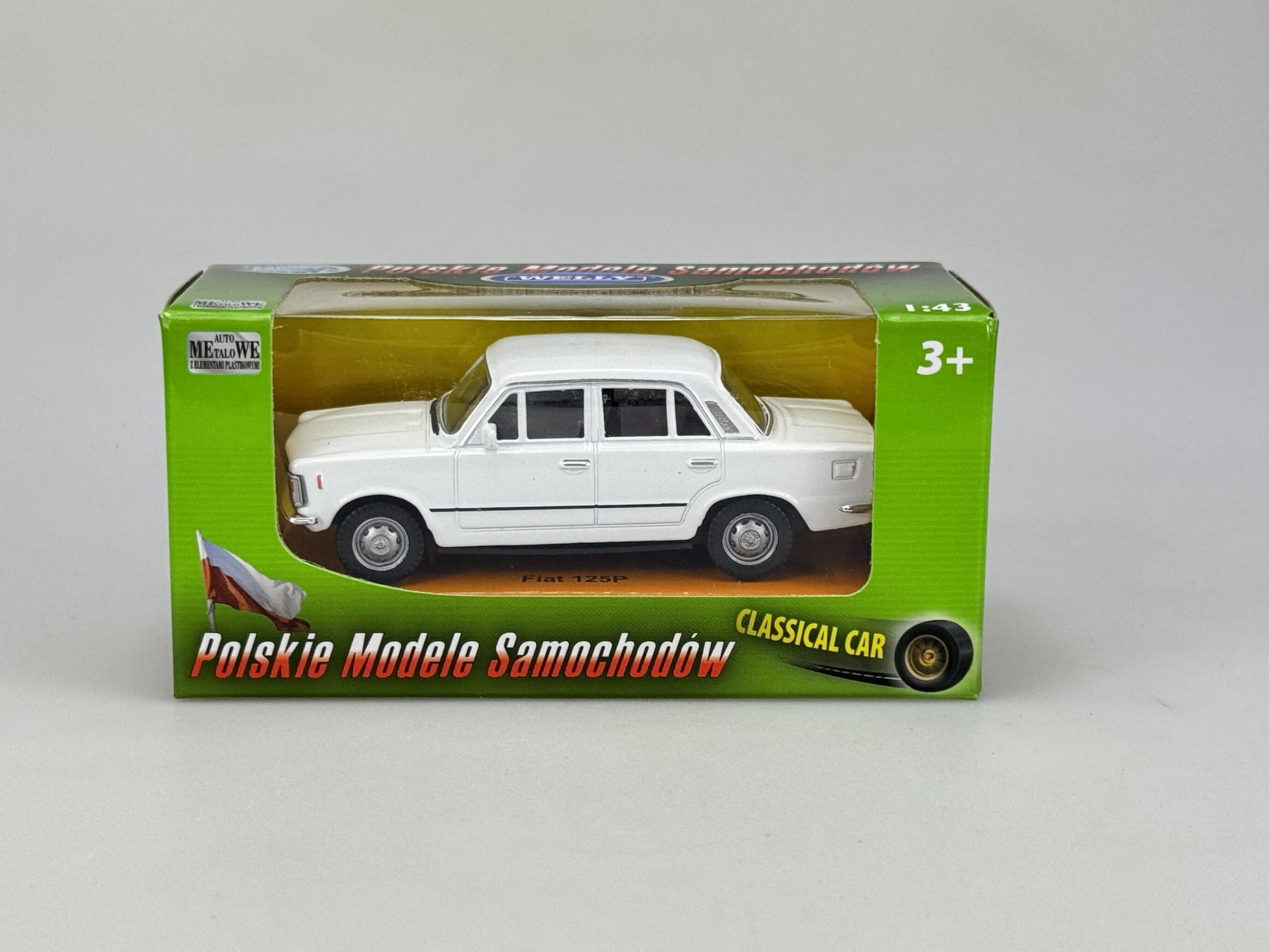 Figurine Fiat 125P Taxi Varsovie 1:43 - Modèle Diecast IXO/IST, Neuf
