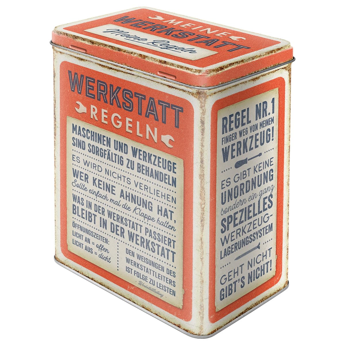 Nostalgic-Art Contenitori di latta retrò L, Super Color Detergent – Idea regalo per amanti della nostalgia, Grande scatola, Design vintage, 3 l