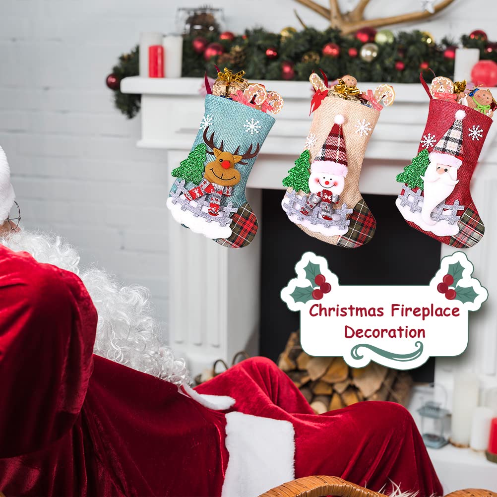 Lot De 3 Chaussette De Noel Petit Chaussettes De Noël
