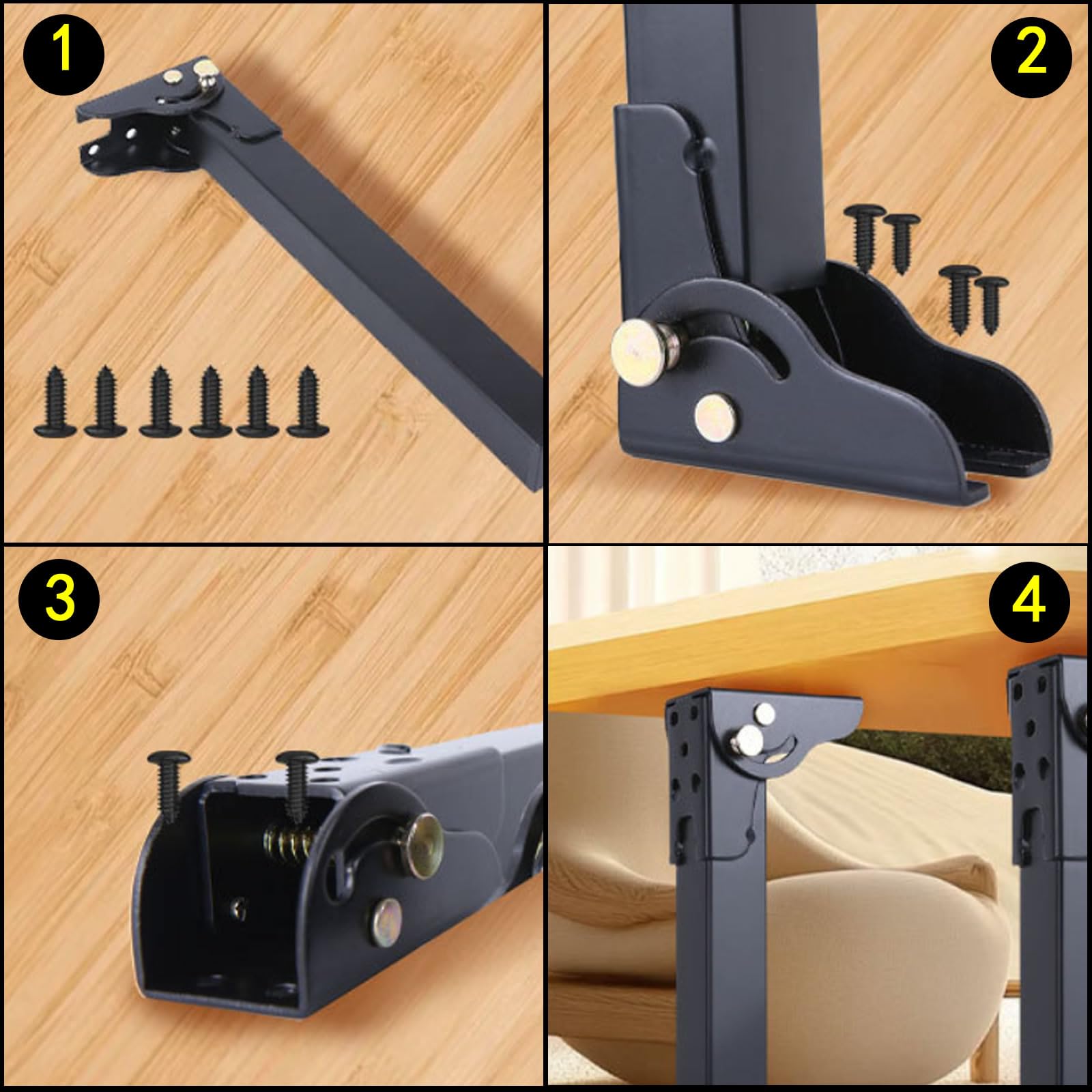 4 Stück 90 Grad klapptischbeine Eisen Tischbeine Klappbar Tischfüße DIY Möbelfüße Schreibtischbeine Hohe Tragkraft Geeignet für Schreibtische Couchtische Computertische Möbel (Weiß, 20cm)