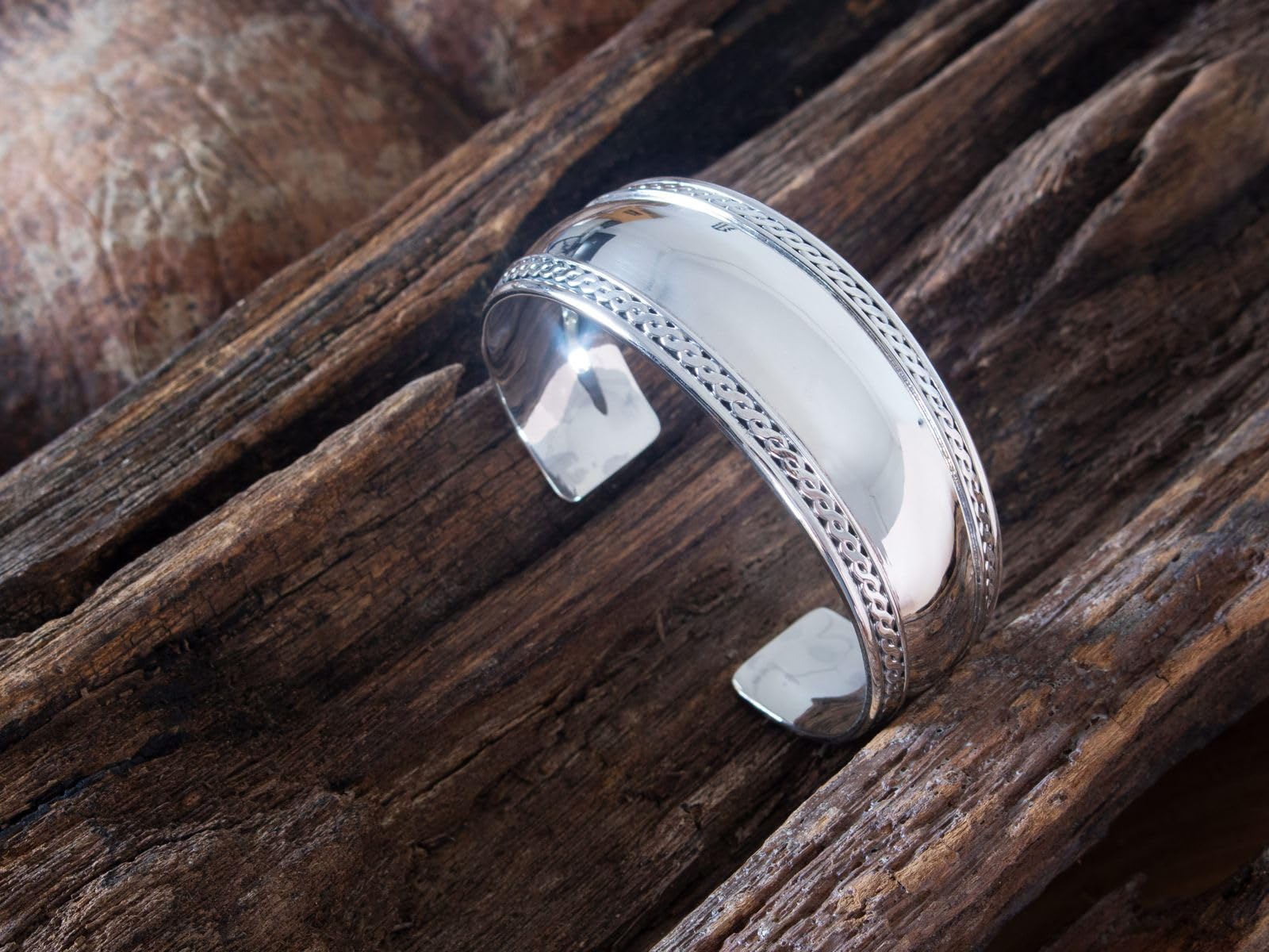 Fly Style Armreif aus 925 Sterling Silber - Handgeschmiedet Silber-Schmuck im keltischen Design