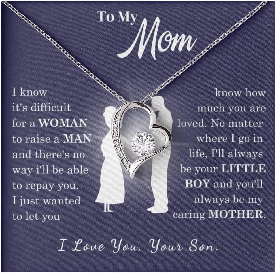 Jewelry To My Mom, Loved Mother, Forever Love Necklace, Gift From Son, Son Mom Gift, Son to Mom Gift, Gift for mom, Mother Gift, Christmas Birthday Gift, Mother's day gift idea