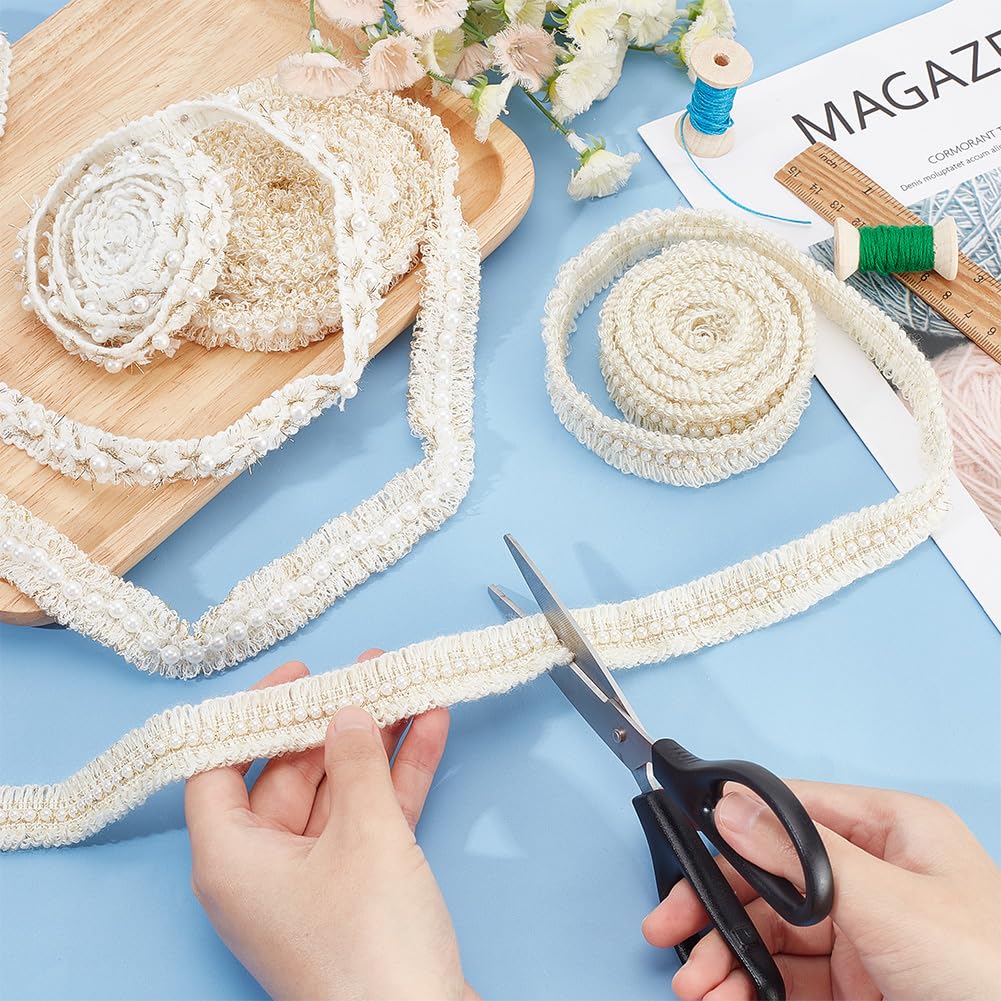 PH PandaHall 9m Nastro in Pizzo Dorato Nastro con Paillettes, 38mm Nastri per Bordatura in Pizzo Decorazione per Abiti da Sposa Cappelli Borse Cucire Artigianali Fai Da Te