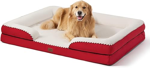 Miniatura 65 de Bedsure Camas ortopédicas para perros de gran tamaño – Cama lavable grande para perros y gatos, impermeable, cómodo sofá para perros con funda Negro