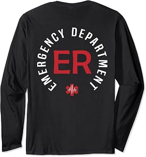 Vintage Emergency Department Emergency Room Nurse On Back Long Sleeve T-Shirt