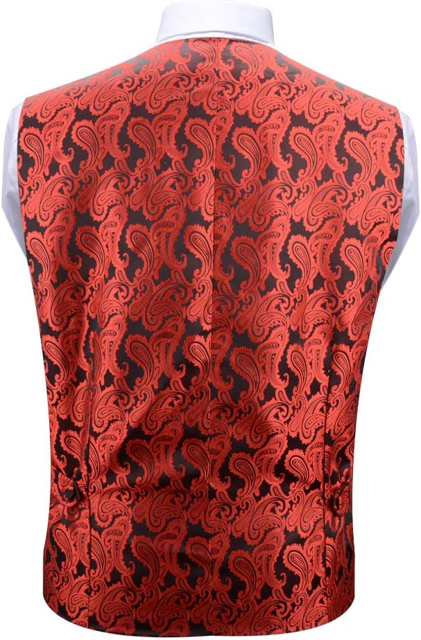Men's Formal Suit Vest Fit for Business, Casual Dress, Party, Wedding (4PC, Vest, Necktie, Bow Tie, Pocket Square) - Image 3