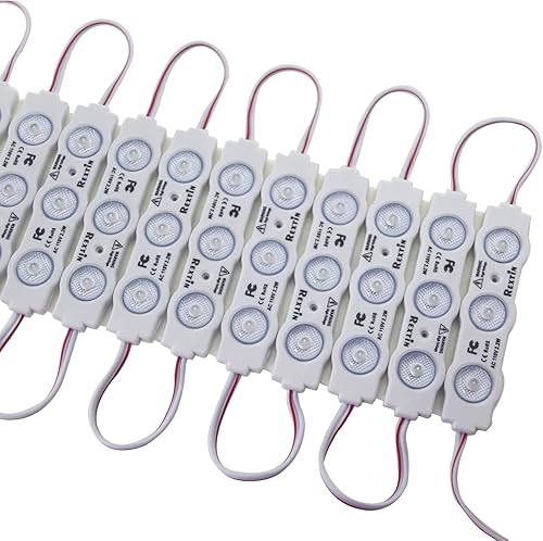 REXTiN 100 luces LED superbrillantes de 110 V 2835 3 módulos LED de escaparate, color verde, 250 lm por módulo, luz decorativa impermeable para