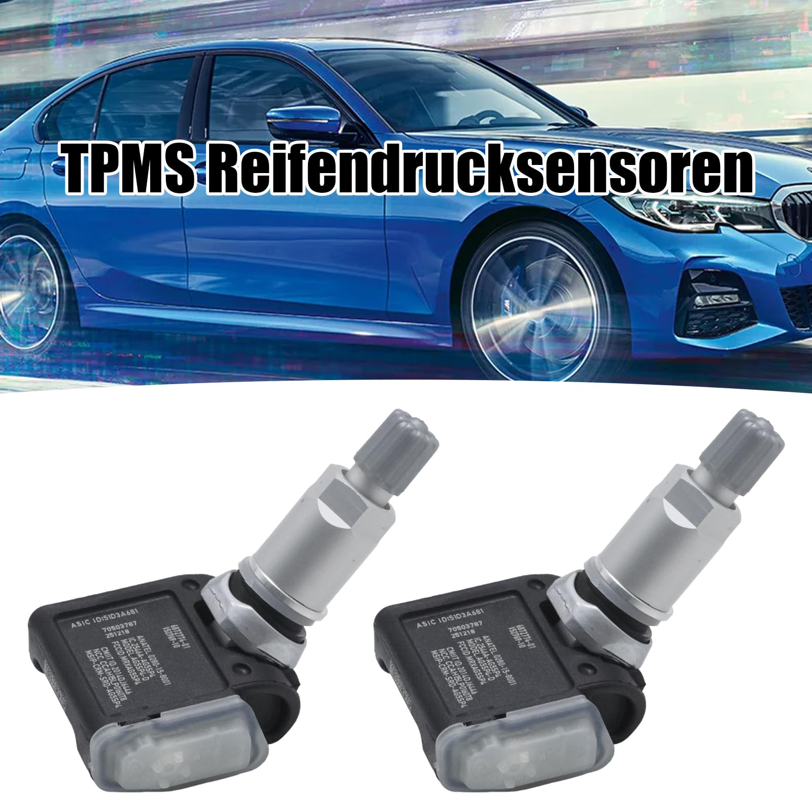 36106872774 TPMS Lot de 4 capteurs de pression des pneus de rechange pour BMW Série 3 G20 G21, Série 5 G30 G31, X3 X4 X5, remplace 36106876957