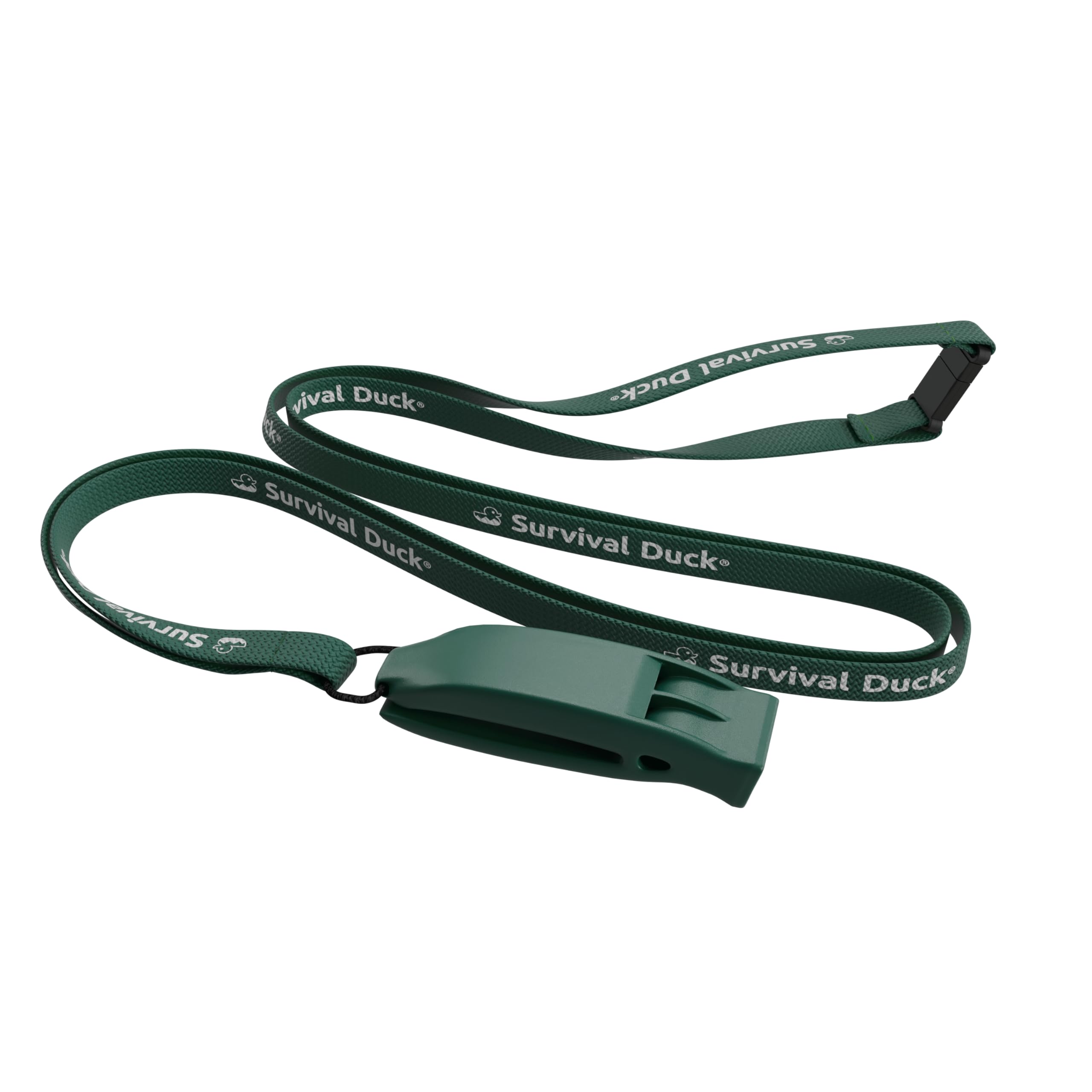 Survival Duck Emergency Survival Distress Whistle with Breakaway Lanyard, Super Loud 80 dB Safety Whistle for Hiking, Kayaking, Boating, Wild Swimming, Hi-Vis Colours (4, Olive Green)