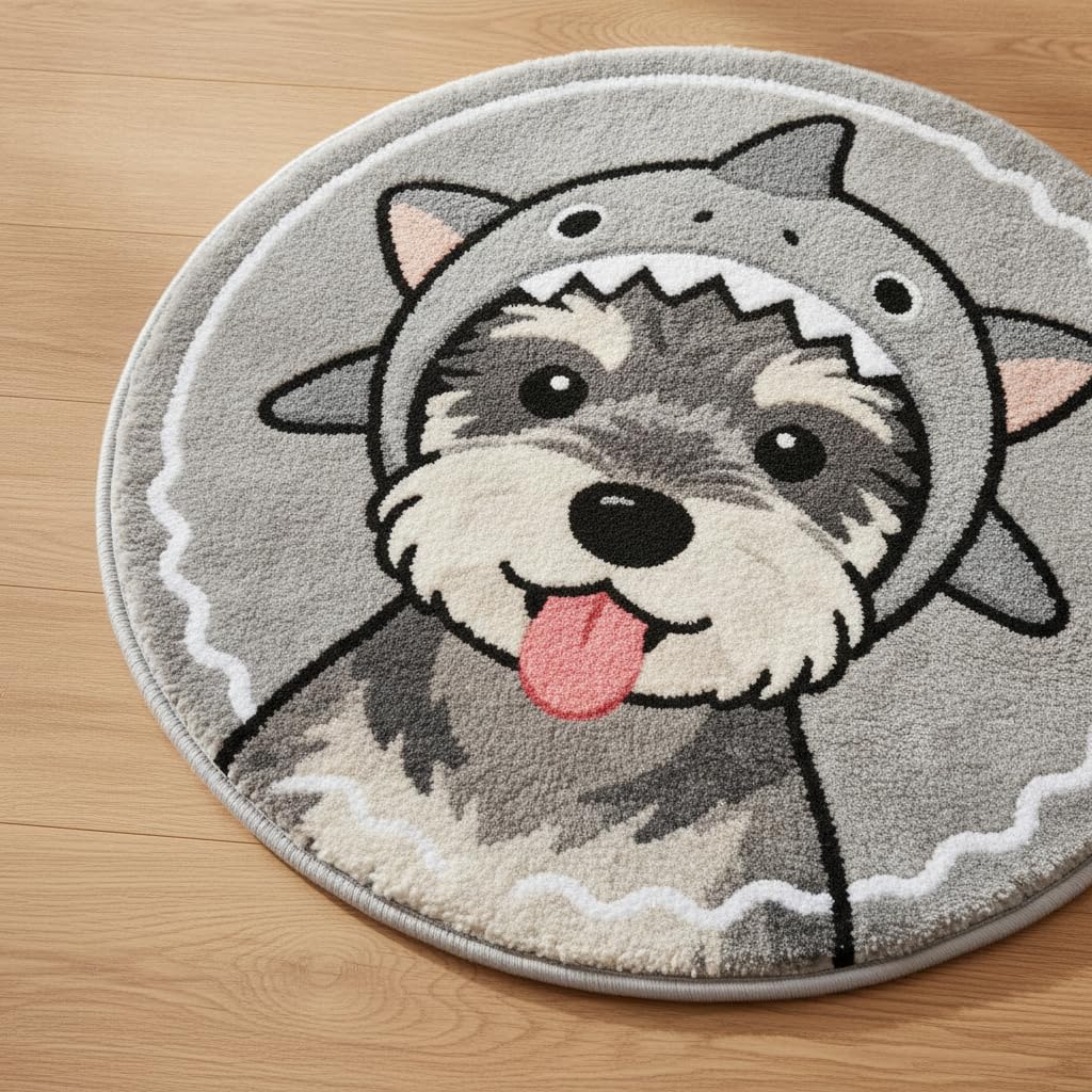 Tapis Rond Chien, Surface Imprimée, Size to 2