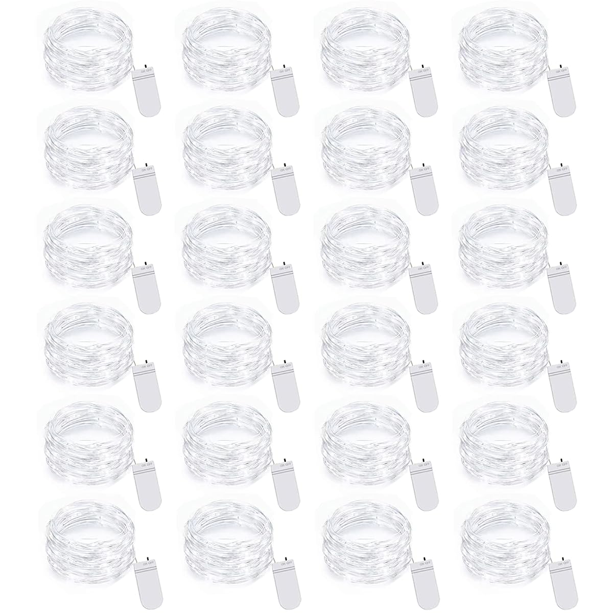 Ineximun 24 Pack Led Fairy Lights Battery Operated 7Ft 20Led Mini String Lights