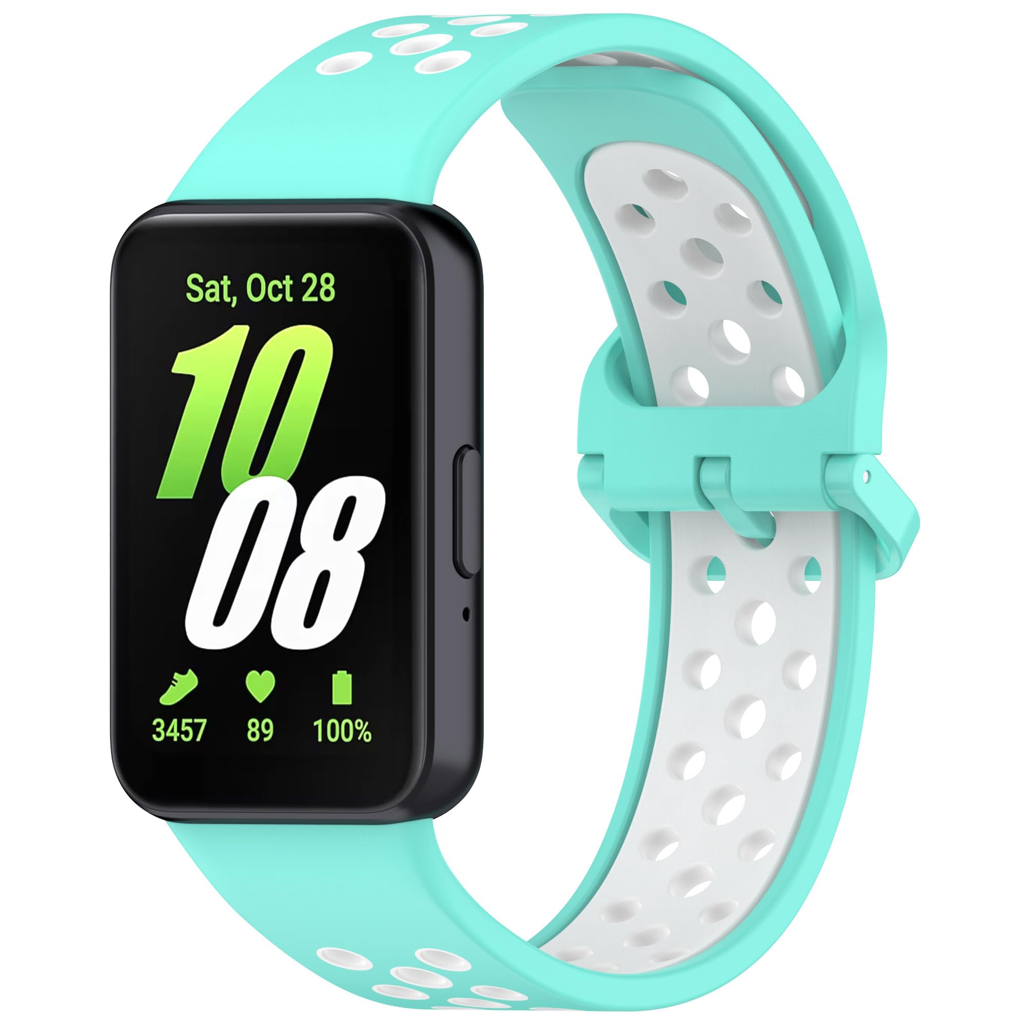 KUTEWEU DosTonos Correa Silicona para Samsung Galaxy Fit 3 SM-R390 Smartwatch, Correas de Repuesto de Ajustable de Deportivo Correa Suave para Samsung Galaxy Fit 3 Fitness Tracker