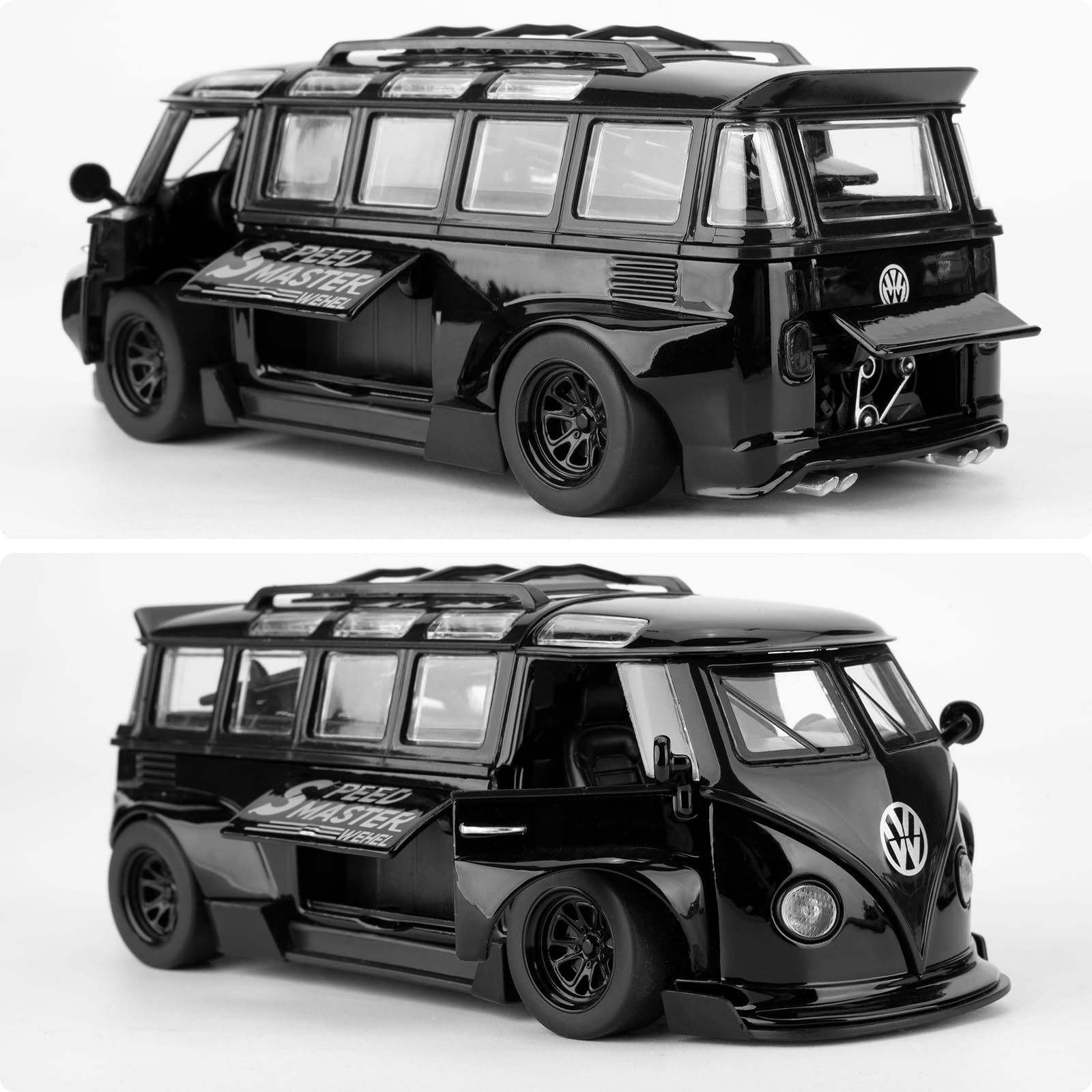 ミニカー BUBY art.1005 VOLKSWAGEN BDTCTK 1/32 Volkswagen Bus Transporter Model Car with Surfboards