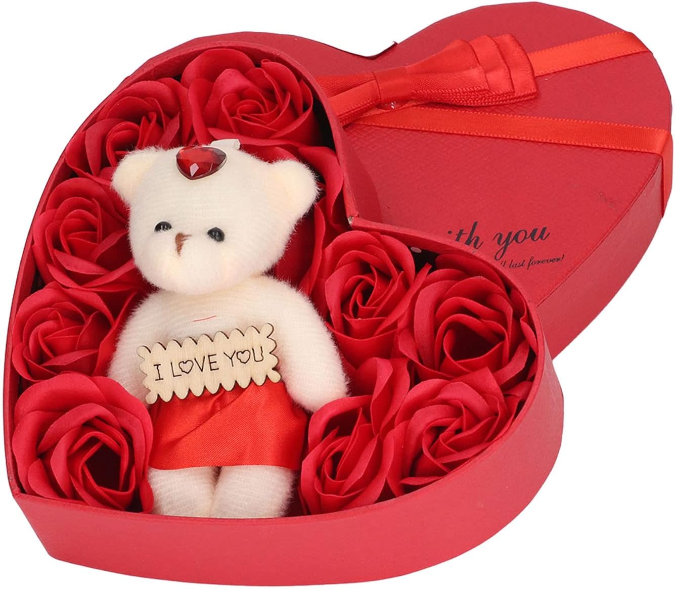 Yctze ROM C Bath Soap Rose Flower Box, Fast Colours and HeartShaped – Ideal Home Deco Ions and Heartfelt Present