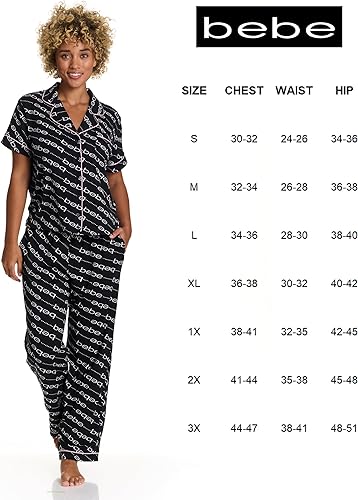 Miniatura 6 de bebe Conjunto de pijama de dama de honor de 2 piezas para mujer, camisa y pantalones de manga corta con botones